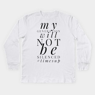 Time is up. #SilentNoMore Kids Long Sleeve T-Shirt